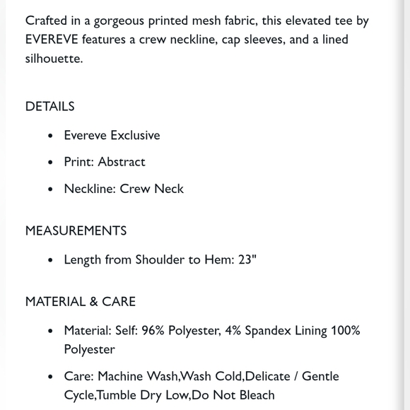 ❤️ NWT! EVEREVE OAKLEY MESH TOP, NEUTRAL ABSTRACT PRINT, LARGE - Picture 13 of 13